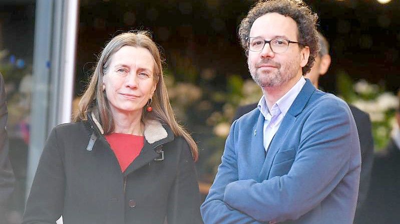 Mariette Rissenbeek, Geschäftsführerin der Berlinale und Carlo Chatrian, künstlerischer Direktor der Berlinale. Foto: Jens Kalaene/dpa-Zentralbild/dpa