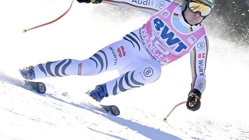 Verpasste in Wengen nur knapp das Podest: Romed Baumann. Foto: Jean-Christophe Bott/KEYSTONE/dpa