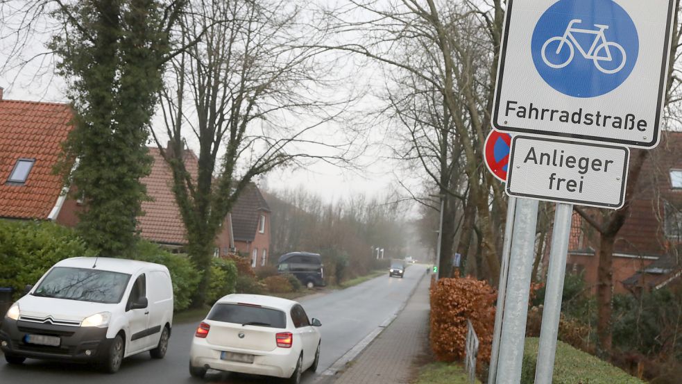 Der Grüne Weg ist momentan Aurichs einzige Fahrradstraße. Foto: Romuald Banik