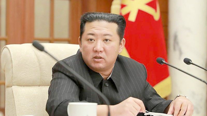 Kim Jong Un leitete den Parteitag. Foto: -/KCNA/dpa