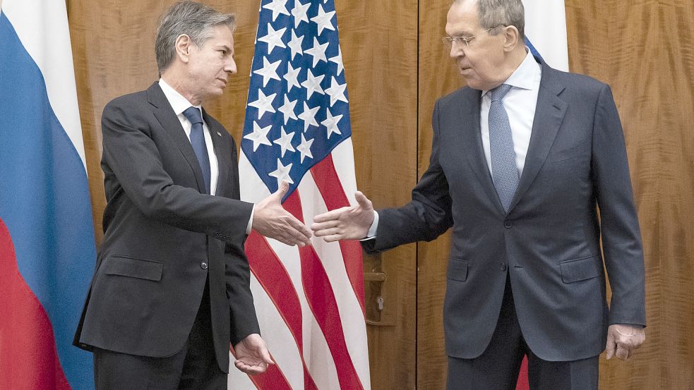 US-Außenminister Blinken trifft Russlands Außenminister Lawrow Foto: Pool AP