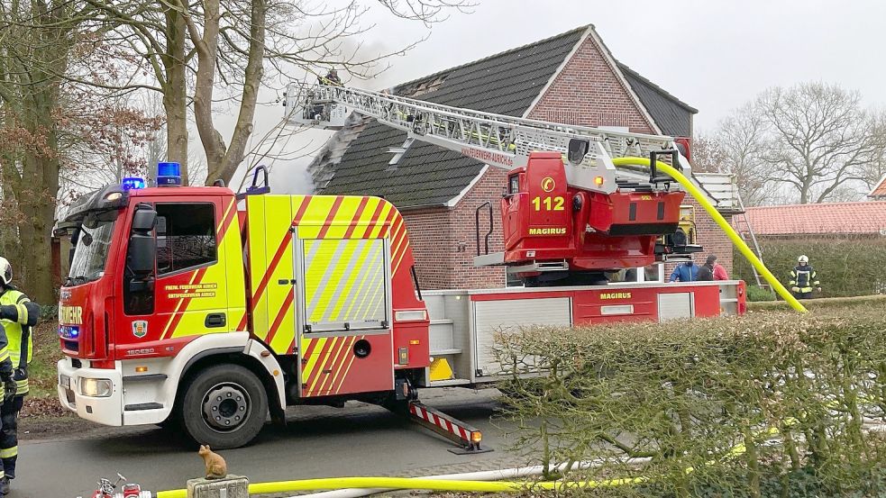 Die Feuerwehr ist in Aurich im Einsatz. Foto: Heino Hermanns