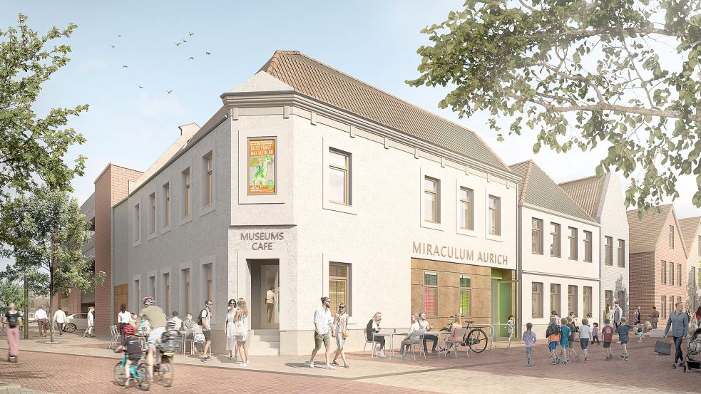 Sollte ein Café entstehen, könnte das Osterstraße 42/44 irgendwann so aussehen. Grafik: DBCO