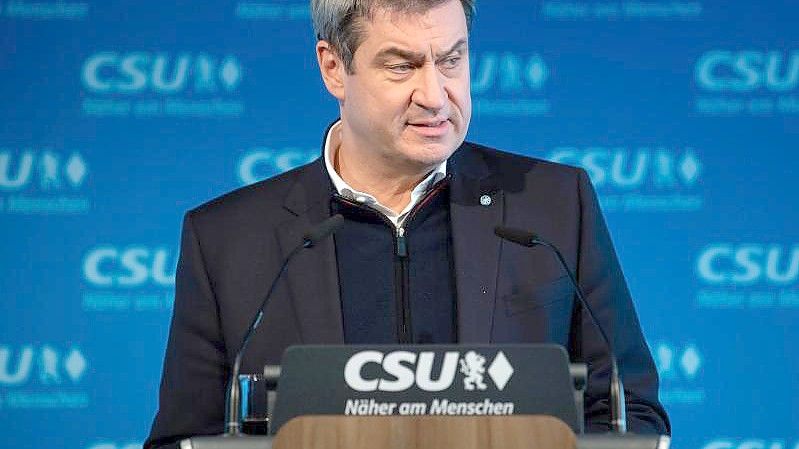 „Wo sind die eigentlich jetzt?“: CSU-Chef Markus Söder in Berlin. Foto: Bernd von Jutrczenka/dpa