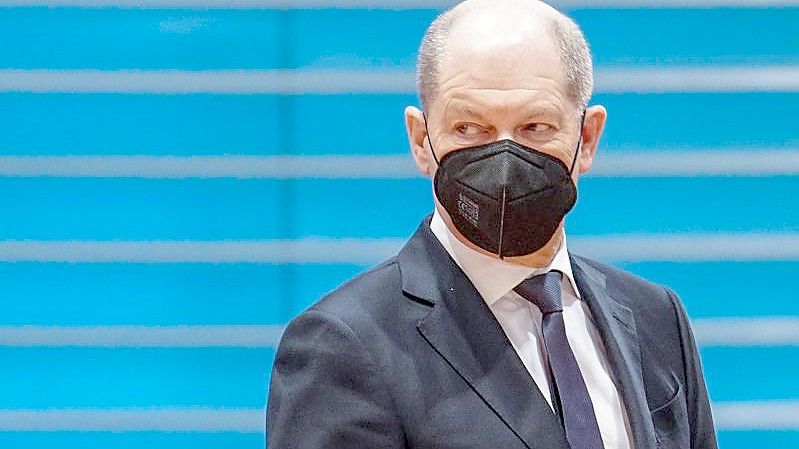 Bundeskanzler Olaf Scholz hat sich in Sachen Ukraine-Krise eher zurückhaltend verhalten. Foto: Kay Nietfeld/dpa-Pool/dpa