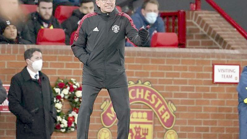 Ralf Rangnick ist mit Manchester United im FA Cup gescheitert. Foto: Jon Super/AP/dpa