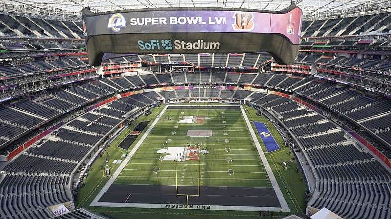 Der Super Bowl LVI findet im SoFi-Stadion in Los Angeles statt. Foto: Marcio Jose Sanchez/AP/dpa