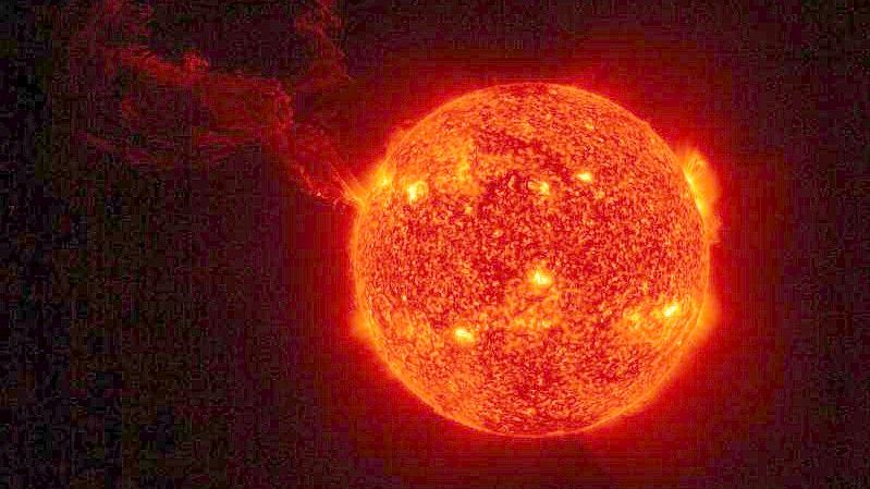 Eine Sonneneruption, aufgenommen von der Sonde „Solar Orbiter“. Foto: Solar Orbiter/EUI Team/ESA & NASA/dpa