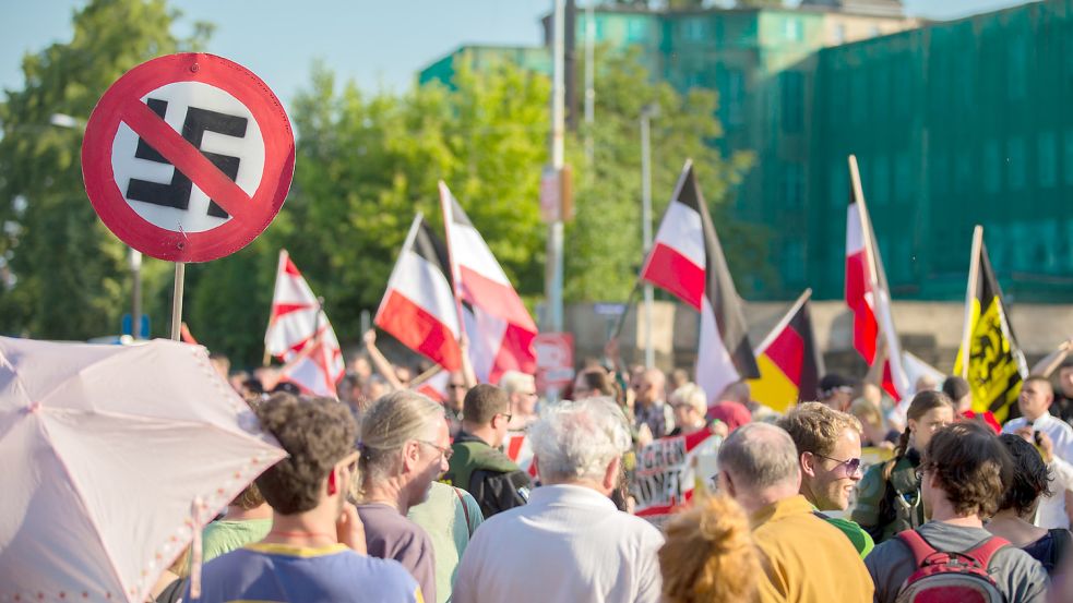 Nazi-Demo zum Arbeiteraufstand Foto: dpa-Zentralbild