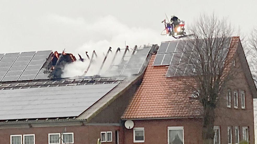 Die Photovoltaikanlage wurde stark beschädigt.