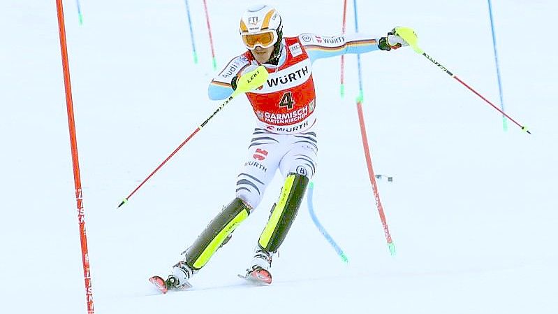 Fuhr im Slalom in Garmisch auf Platz drei: Linus Straßer. Foto: Karl-Josef Hildenbrand/dpa