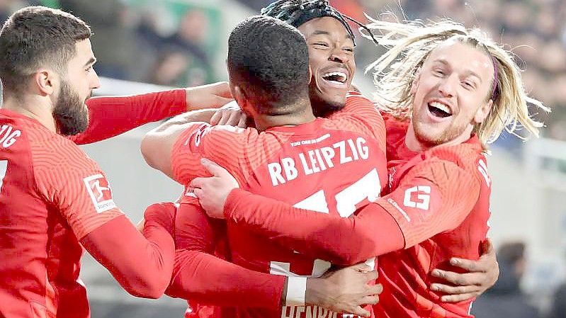 RB Leipzig feierte in Fürth einen klaren Sieg. Foto: Daniel Karmann/dpa