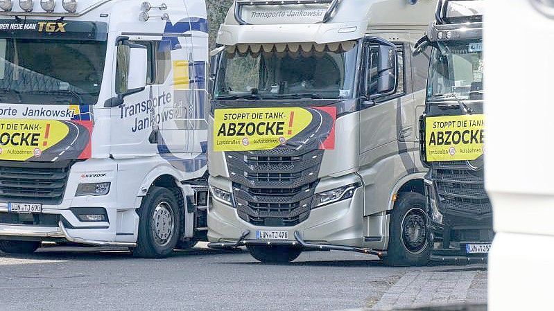 Wie hier in Köln protestierten in vielen Regionen Deutschlands Lkw-Fahrer gegen die aktuellen Dieselpreise. Foto: Henning Kaiser/dpa