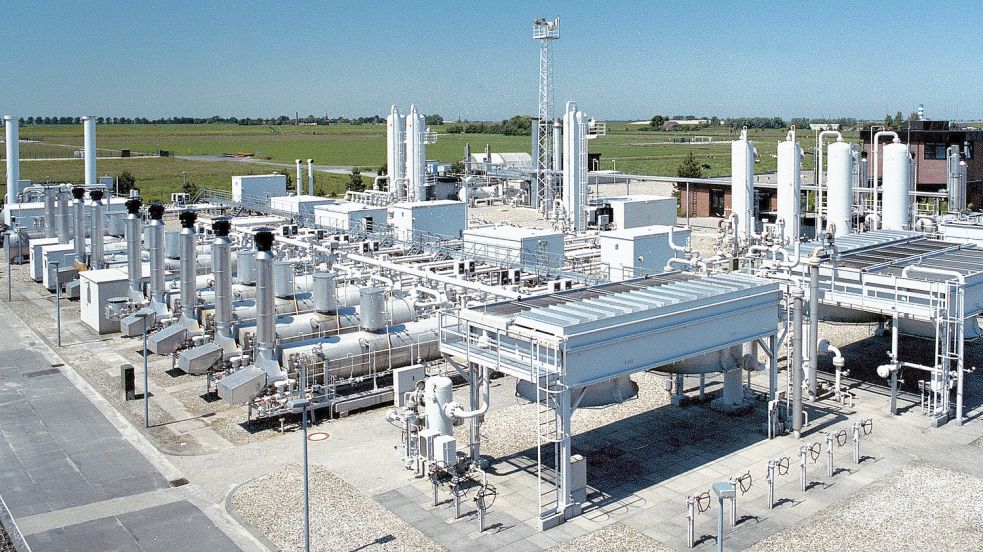 Der EWE-Gasspeicher in Nüttermoor bei Leer. Foto: EWE