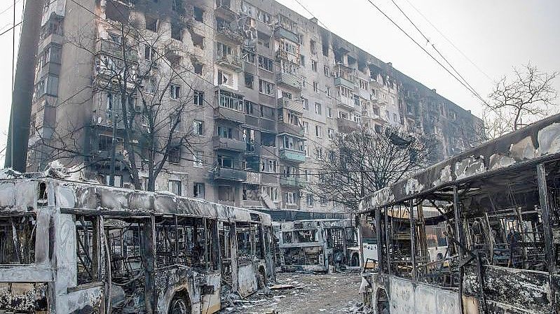 Von den ursprünglich 540.000 Einwohnern Mariupols sind bereits über die Hälfte evakuiert worden. Foto: Maximilian Clarke/SOPA Images via ZUMA Press Wire/dpa