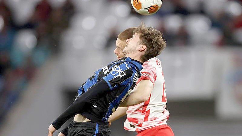 Nur 1:1 gegen Atalanta: Spieler und Trainer des RB Leipzig bleiben trotzdem optimistisch. Foto: Jan Woitas/dpa