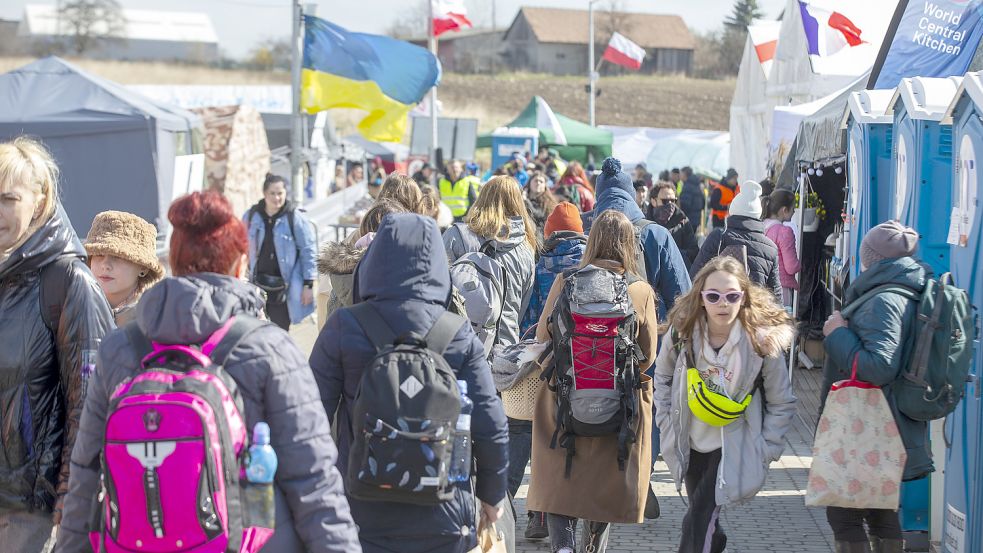 Millionen Ukrainer sind bereits vor dem Krieg geflohen. Bis Mitte April kamen in Niedersachsen fast 24.000 Menschen an. Foto: DPA