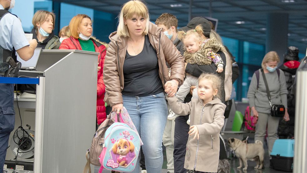 Unter den Geflüchteten aus der Ukraine sind viele Mütter mit ihren kleinen Kindern. Foto: DPA