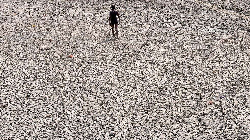Eine Hitzewelle und Dürren machen gerade Millionen von Menschen in Indien zu schaffen. Die Erderwärmung schreitet schnell voran, so die Weltwetterorganisation WMO. Klimaschutzziele geraten in Gefahr. Foto: Manish Swarup/dpa