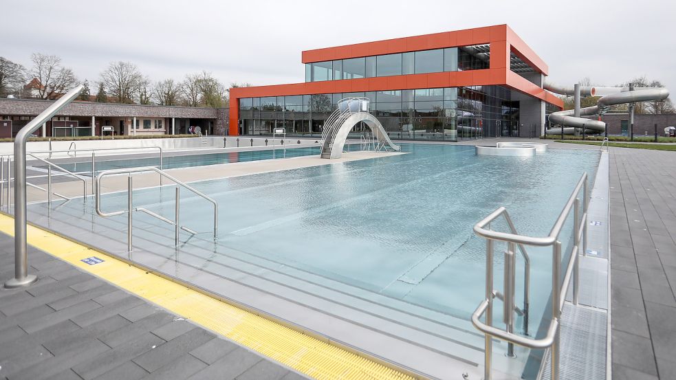 Außenfläche des Auricher Schwimmbads „De Baalje“. Foto: Romuald Banik