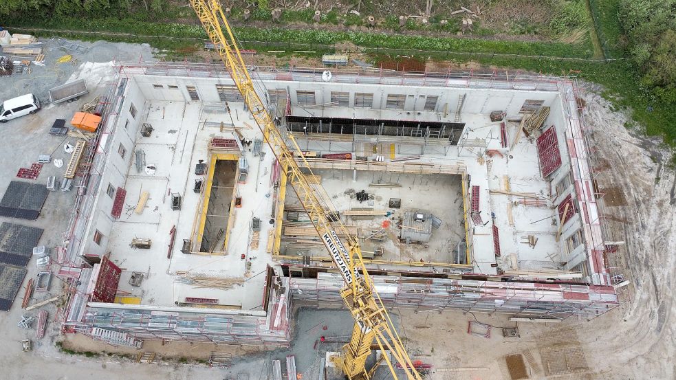 Im neuen Wasserwerk wurde und wird noch viel Beton verbaut. Foto: OOWV