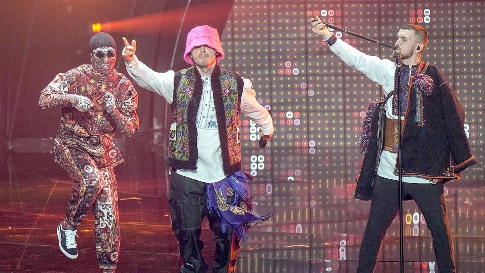 Das Kalush Orchestra tritt beim ESC für die Ukraine an. Foto: Luca Bruno/AP/dpa
