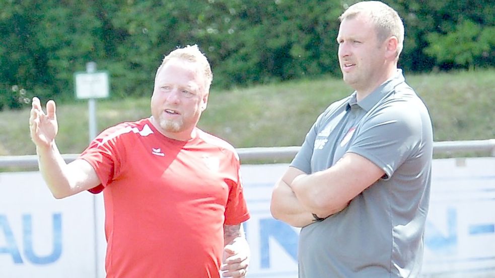 Das neue Auricher Trainertandem Frank Korte (links) und Stefan Wilts.