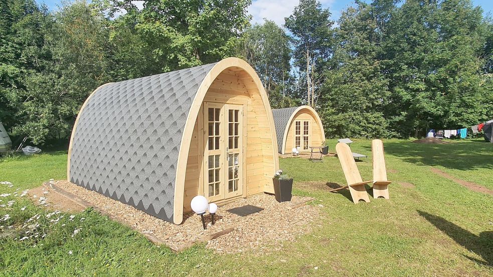 Campingpods auf einem Campingplatz in Ellwangen. Foto: Scandinavic Woodart