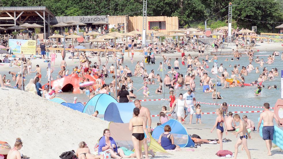 Der Badesee in Tannenhausen ist ein beliebtes Ausflugsziel für Ostfriesen und Urlauber.Foto: Udo Hippen