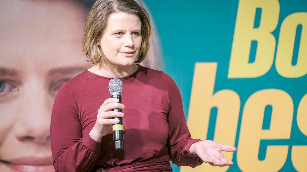 Formuliert im Interview eindeutige Ansprüche: Julia Willie Hamburg, Spitzenkandidatin der Grünen für die Landtagswahl in Niedersachsen am 9. Oktober. Foto: Ole Spata/dpa
