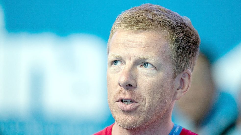 Bedauert die fehlenden Live-Fernsehbilder zur Schwimm-WM: Bundestrainer Bernd Berkhan. Foto: Bernd Thissen/dpa
