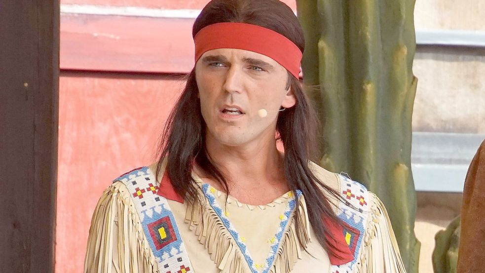 Probt die Rolle des Winnetou seit fünf Tagen: Sascha Hödl Foto: Karl-May-Spiele