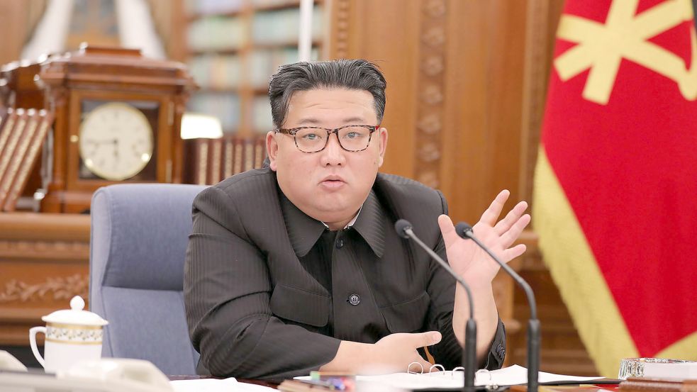 Kim Jong Un gibt Ballons die Schuld für Corona Foto: dpa