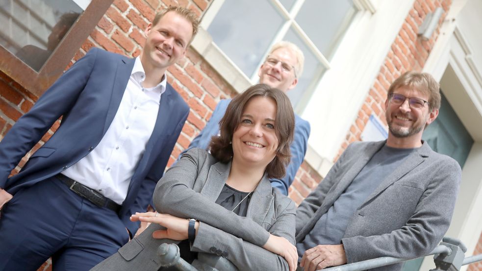Janina Golz rückt in den RVB-Vorstand mit André Kasten (von links), Mario Baumert und Johann Kramer auf. Foto: Romuald Banik