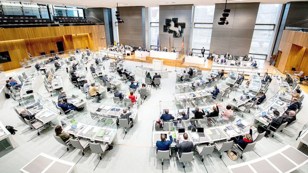 Blick in den Niedersächsischen Landtag. Foto: DPA