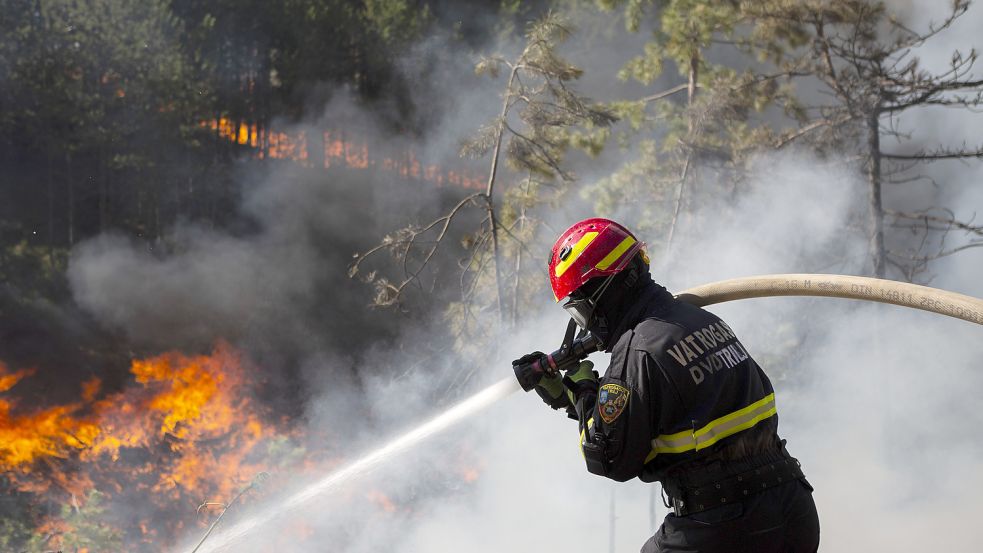In Europa sind Feuerwehrleute wegen Waldbränden im Dauereinsatz. Foto: imago-images/XinHua