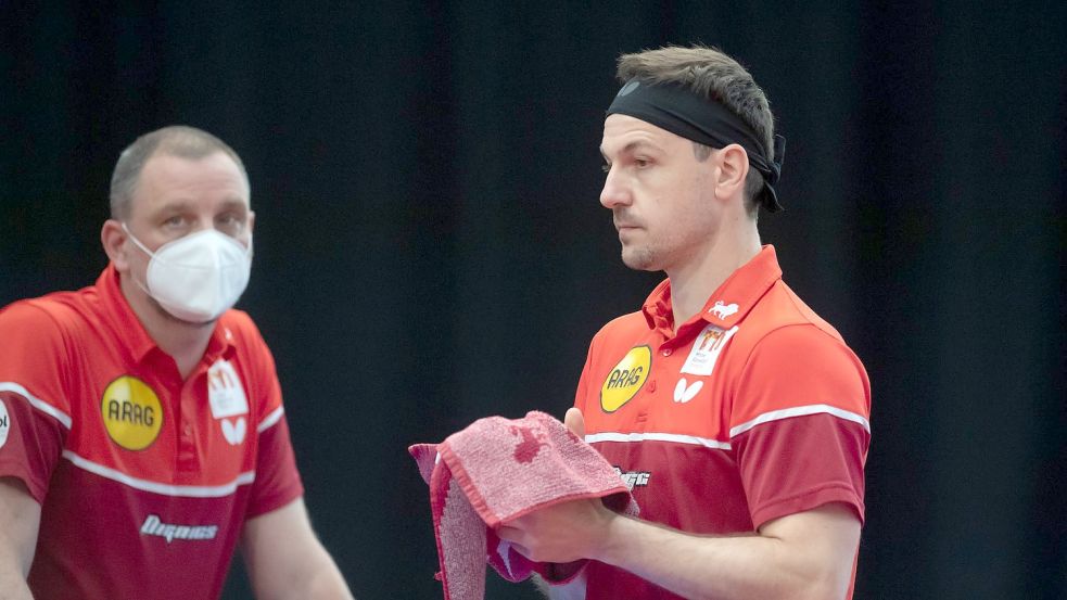 Borussia Düsseldorf mit Timo Boll sind den Champions-League-Titel wieder los. Foto: Bernd Thissen/dpa
