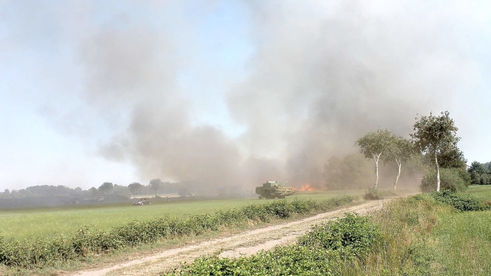 Der Feuerwehrverband warnt vor Bränden in den kommenden Tagen. Fotos: Feuerwehrverband Ostfriesland