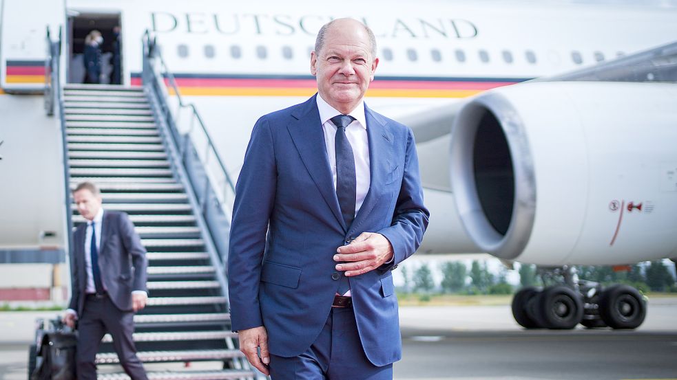 Bundeskanzler Scholz in Oslo Foto: dpa