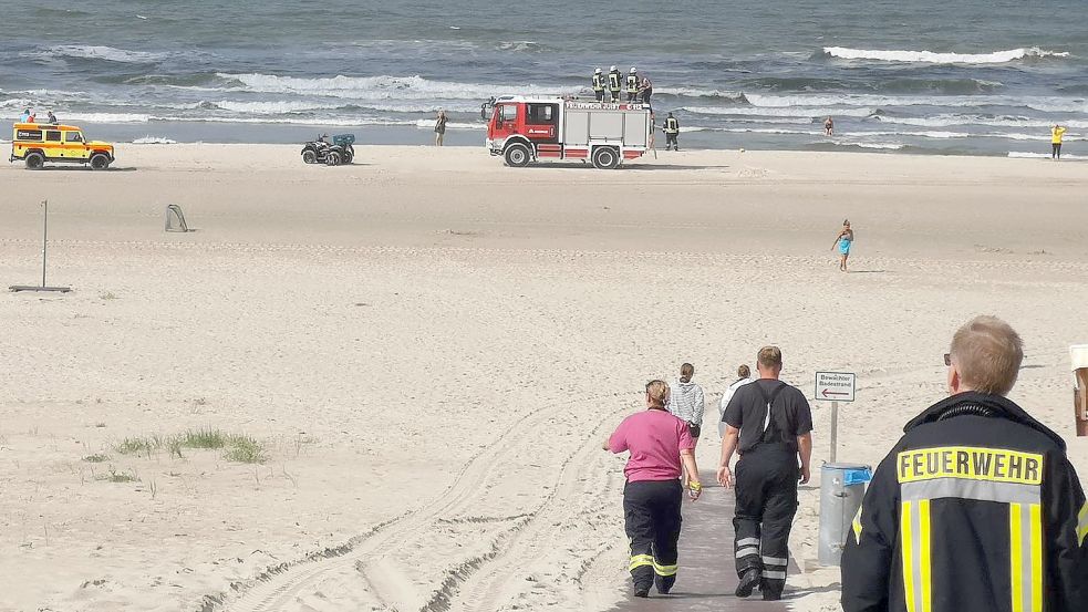 Zahlreiche Einsatzkräfte waren an der Suche beteiligt. Foto: Uwe Wunder, Feuerwehr Juist