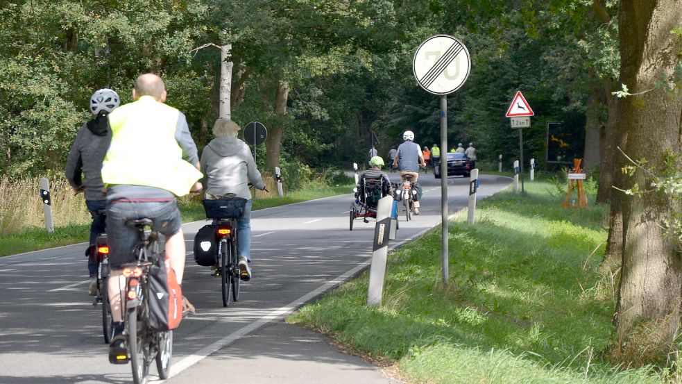 Die Teilnehmer des Korsos fuhren nicht in einer Gruppe – viel zu gefährlich. Autofahrer sollten die Möglichkeit zum Überholen bekommen. Foto: Franziska Otto