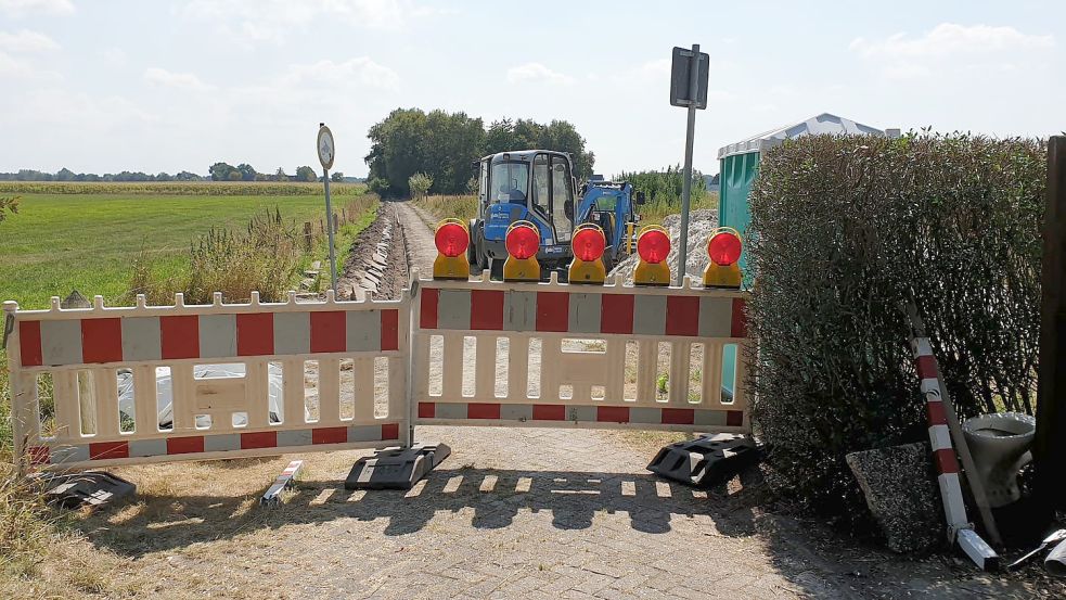 Der Verbindungsweg zwischen Sieler Weg und Uiterweg ist derzeit gesperrt. Foto: Gemeindeverwaltung