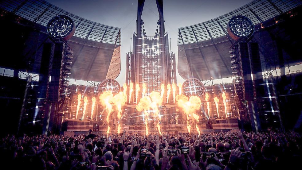 Auch 2023 macht die Band Rammstein Halt im Berliner Olympiastadion. Foto: dpa/Rammstein/Jens Koch