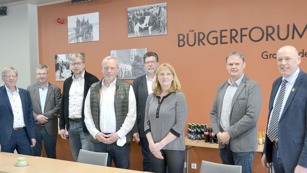 Im April bezogen die Bürgermeister in einer Pressekonferenz in Großheide gemeinsam Position gegen die Kita-Übernahme-Pläne des Landkreises Aurich.Foto: Aiko Recke