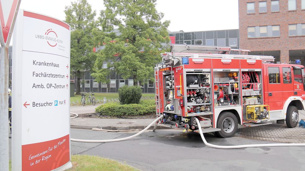 Am Sonnabend war es zu einem Brand im Facharztzentrum an der Ubbo-Emmius-Klinik gekommen. Foto: Heino Hermanns