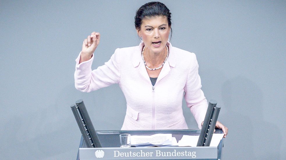 Sahra Wagenknecht (Die Linke) vergangene Woche im deutschen Bundestag. Foto: DPA