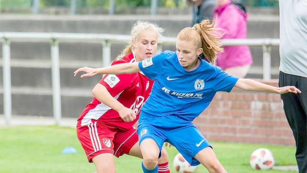Ana-Carolin Hoffman im Duell mit der Emsländerin Marie Bahns.Foto: privat