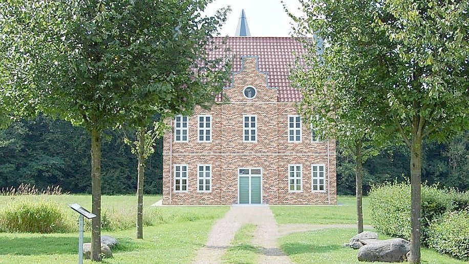 So könnte das Jagdschloss an der Klosterstätte nach einem Entwurf aussehen. Fotomontage: privat