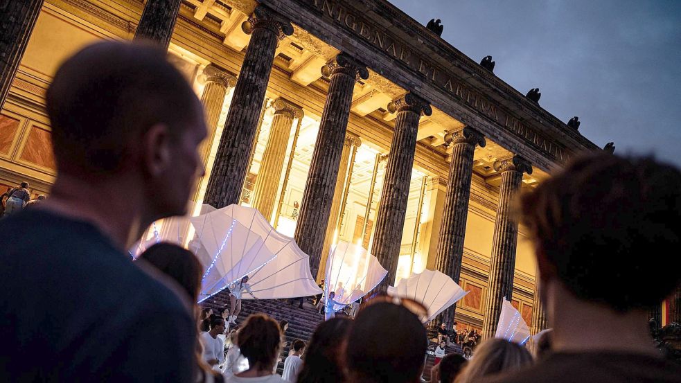 Das Alte Museum in Berlin während der Langen Nacht der Museen im Sommer. Foto: Fabian Sommer/dpa