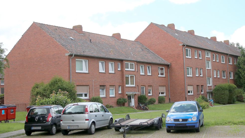 Eines der Häuser in der Auricher Wiesenstraße. Foto: Romuald Banik